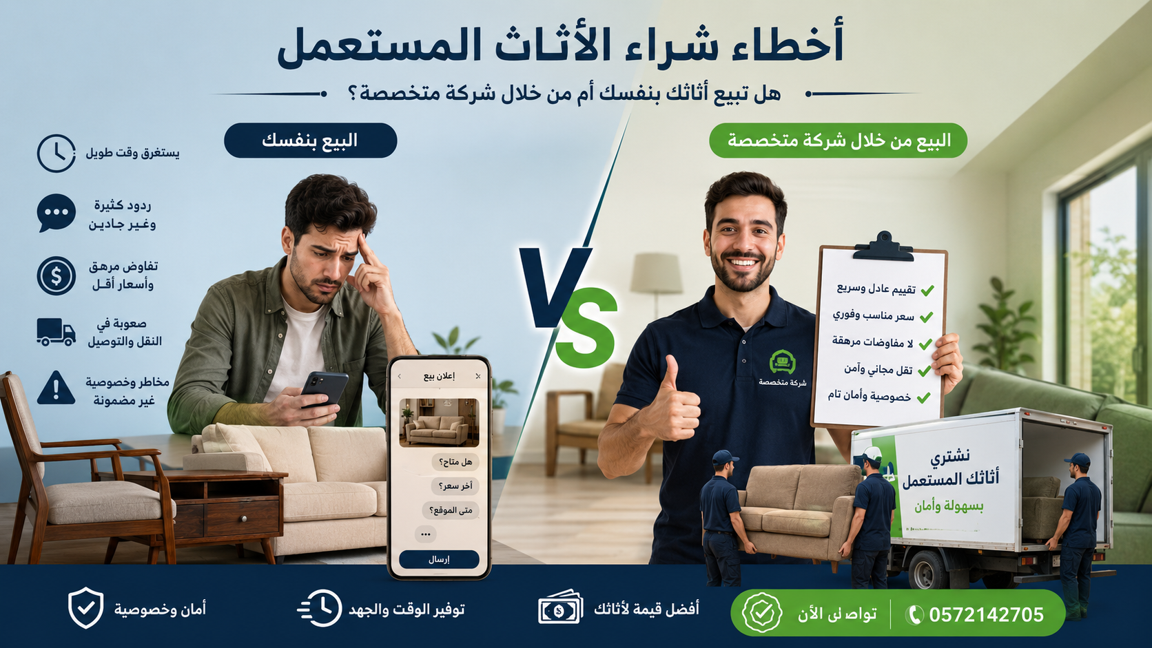 أخطاء شراء الأثاث المستعمل | دليل البيع الذكي في الطائف